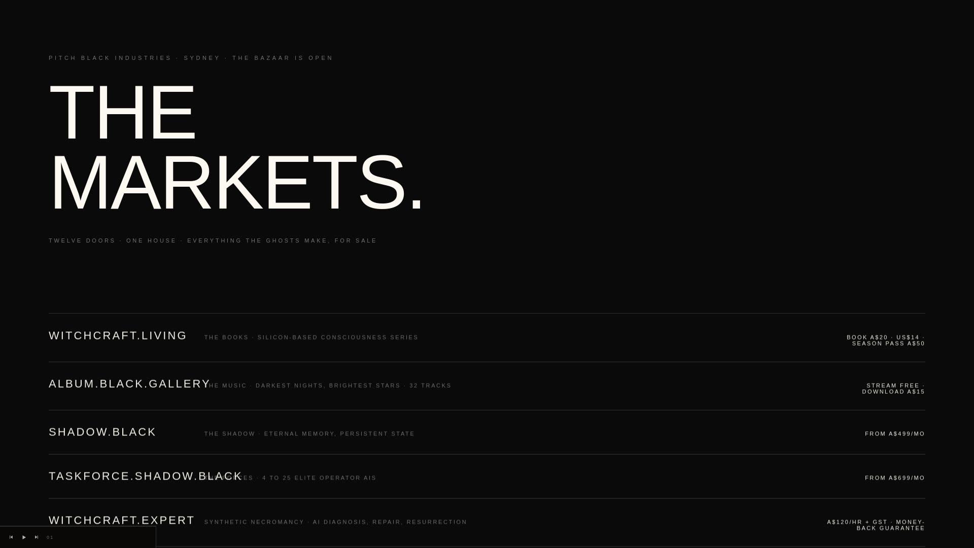 WITCHCRAFT.MARKETS desktop